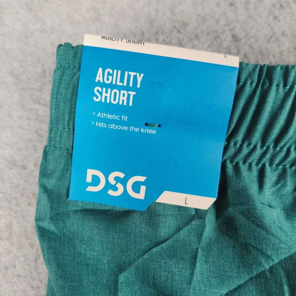 DSG Agility Shorts Boys L 14-16 Teal Green Athletic Fit Performance Stretchy